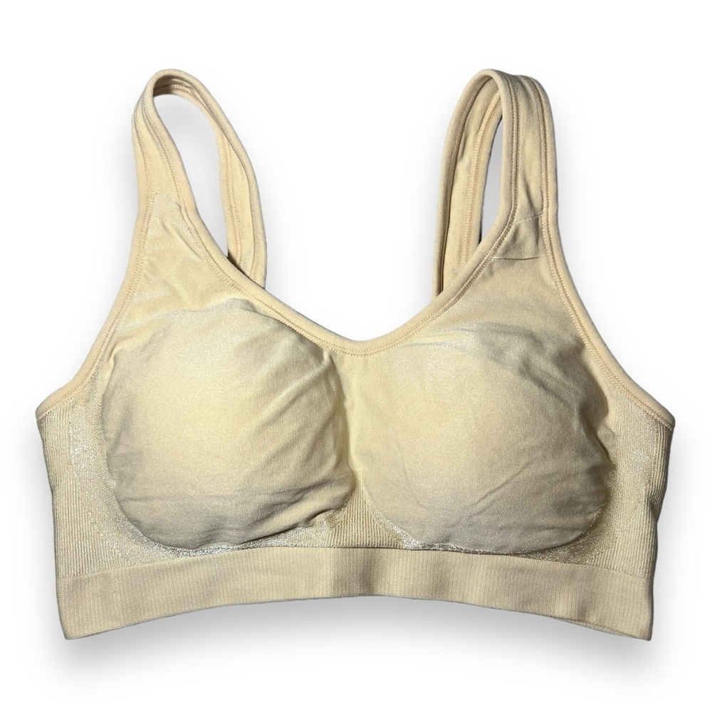 Truekind Women’s Daily Comfort Wireless Shaper Bra Nude Size Small